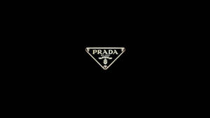 黑色背景上的Prada標誌三角形