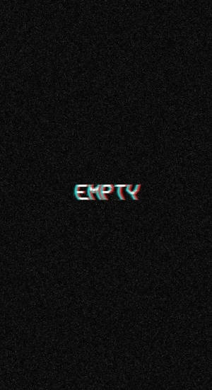 喺黑色背景上帶有紅色同藍色顏色失真嘅故障風格文字 empty。