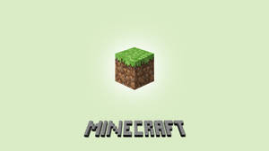 Minecraft標誌，包含一個草塊和像素字體的遊戲標題。