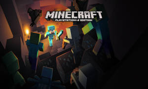 Minecraft玩家在洞穴中持劍和火炬