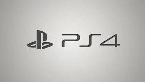 PlayStation 4 標誌以黑色線條呈現在有紋理的灰色背景上