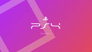 PlayStation 4 標誌在紫色粉紅色漸變上帶有幾何形狀。