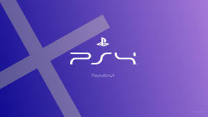 PlayStation 4標誌在紫色漸變背景上，帶有幾何十字。