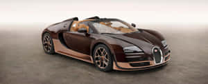 棕色和銅色Bugatti Veyron Grand Sport敞篷車，配備棕褐色皮革內飾。