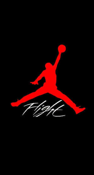 黑色背景上帶有「Flight」文字的紅色Jumpman標誌