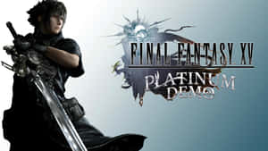 Final Fantasy XV Platinum Demo 角色身穿黑色盔甲手持劍 — 最終幻想 壁紙