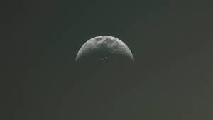 新月與流星劃過夜空。