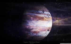 木星，擁有漩渦雲和小行星的巨行星