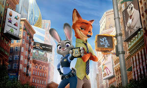 來自 Zootopia 的 Judy 和 Nick 在充滿活力的城市中扮演警察。