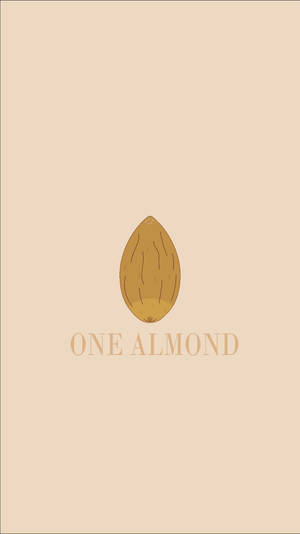 一個杏仁的插圖，下方有文字 one almond。