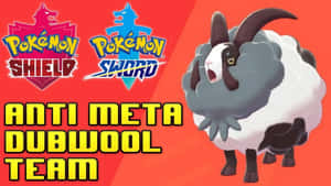 毛毛角羊寶可夢與劍／盾標誌及「Anti Meta Dubwool Team」文字。 — 火影忍者海報 壁紙