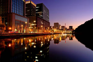 東京日本黃昏城市燈光壁紙