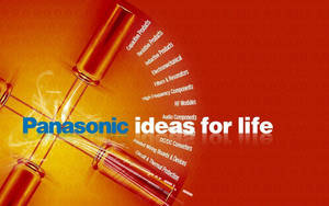 Panasonic 電子元件在漸變背景上發光發熱。
