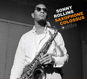 爵士音樂家 Sonny Rollins 戴住太陽眼鏡，手持色士風。 — 音樂 GIF 壁紙