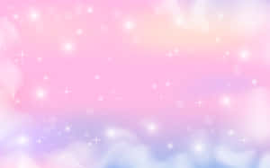 夢幻嘅粉彩天空，有閃爍嘅星星同發光嘅燈光。 — 2880x1800 壁紙