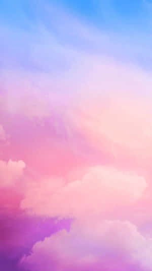 夢幻天空中嘅粉彩粉紅、紫色同藍色雲 — 深紫色美學 GIF 壁紙