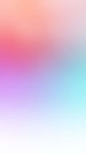 柔和粉彩漸變，粉紅、紫色和青色融入白色。 — iPhone 粉紅美學 壁紙