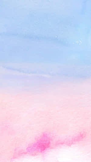 粉彩水彩天空，藍色和粉紅色混合，質感柔和。 — 淺粉紅色美學動圖 壁紙