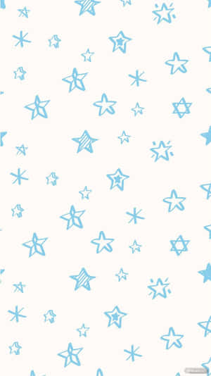 柔和藍色實心 — 星星 壁紙