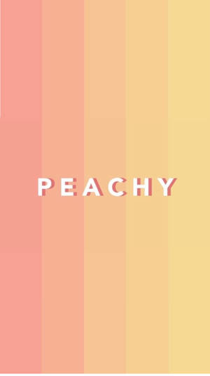 蜜桃漸變背景，白色文字「PEACHY」。