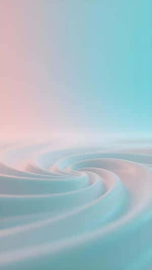 柔和旋轉的粉紅色和青色抽象圖案，帶有流暢的線條 — 1440x2560 壁紙