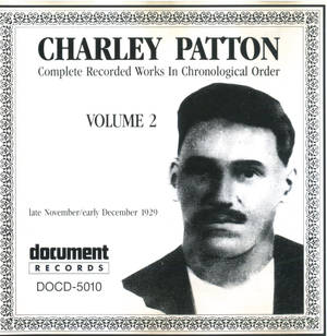 Charley Patton 的 Volume 2 專輯封面，錄製於 1929 年 11 月下旬。 — 黑白 壁紙