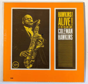 復古爵士專輯封面， featuring 薩克斯風演奏者 Coleman Hawkins 在 Village Gate。 — 猶他爵士 壁紙