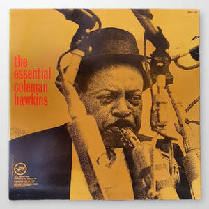 Coleman Hawkins 戴著圓頂禮帽吹奏薩克斯風的專輯封面。 — 音樂 GIF 壁紙
