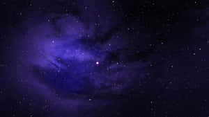 深空中的紫色星雲與星星