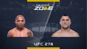 UFC 278宣傳海報中的兩位男性MMA拳手，背景為八角籠。 — 搏擊會 GIF 壁紙