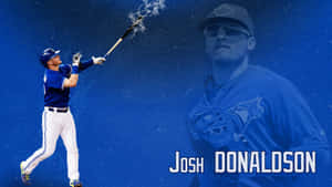 棒球選手 Josh Donaldson 揮棒，帶有電火花效果。 — Studio Display 壁紙