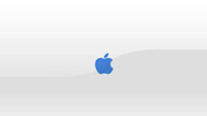 灰色漸變背景上的藍色Apple標誌