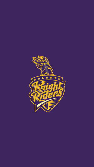 紫色背景上的Kolkata Knight Riders板球隊標誌