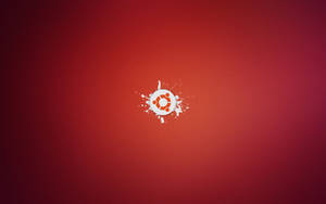 Ubuntu 標誌在紅色漸變背景上帶有白色油漆飛濺