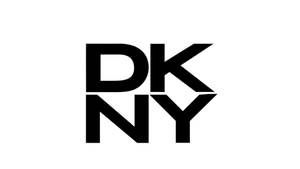 白色背景上的粗體黑色DKNY標誌