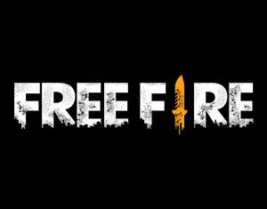 Free Fire 遊戲標誌，以黃色刀取代 I。