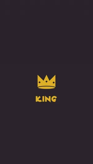 深色背景上的金色皇冠和單詞 king。