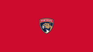 純紅色背景上的Panthers運動隊標誌