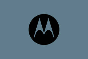 Motorola標誌在藍灰色背景上 — 極簡美學 壁紙