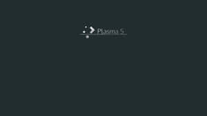 深灰色背景上的 Plasma 5 標誌