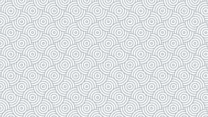 極簡灰色幾何牆紙，帶有重複的同心圓圖案。 — 白色美學gif 壁紙