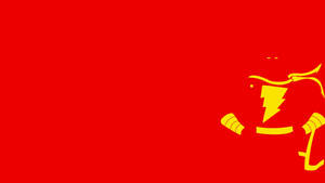 紅色背景上的黃色閃電超級英雄圖標