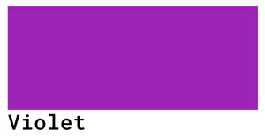 鮮豔的紫色長方形，下方標示「violet」一詞。 — 極簡美學 壁紙