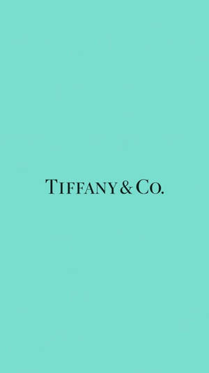 藍色背景上黑色文字的Tiffany & Co標誌