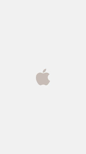 灰色Apple標誌居中於淺灰色背景上。
