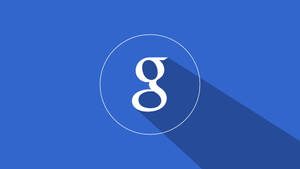 Google標誌在藍色背景上帶有長陰影