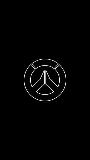 黑色背景上的白色Overwatch標誌