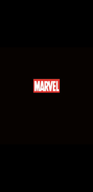 黑色背景上的紅白Marvel標誌 — 漫威 壁紙