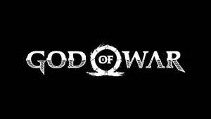 黑色背景上的白色God of War遊戲標誌。 — Pro Display XDR 壁紙