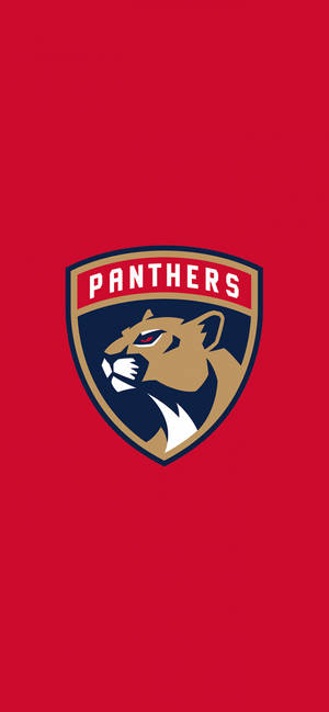 純紅色背景上的Panthers運動隊標誌